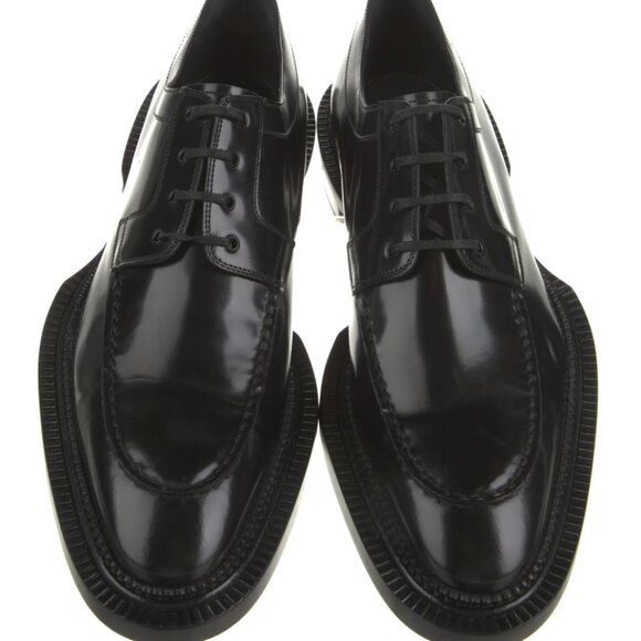 BALLY BLACK LEATHER OXFORDS SIZE 10.5 (BRAND NEW) - Picture 1 of 5
